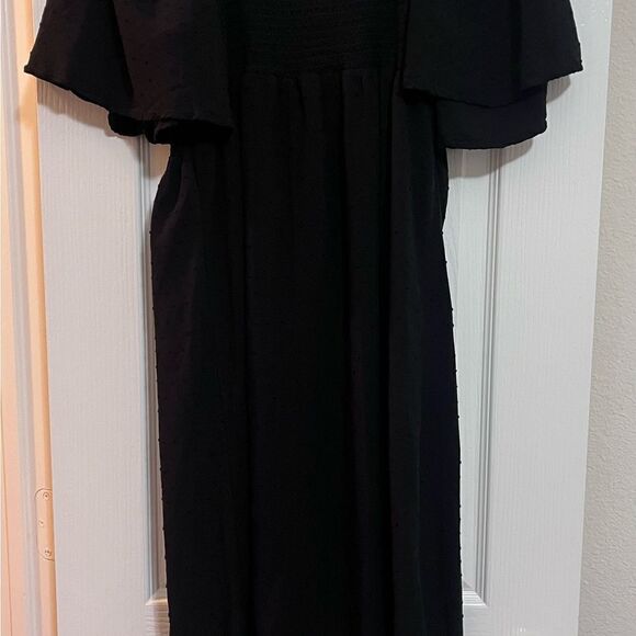 Black maternity dress with bow detail - Picture 6 of 7